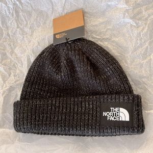 The North Face black knit hat